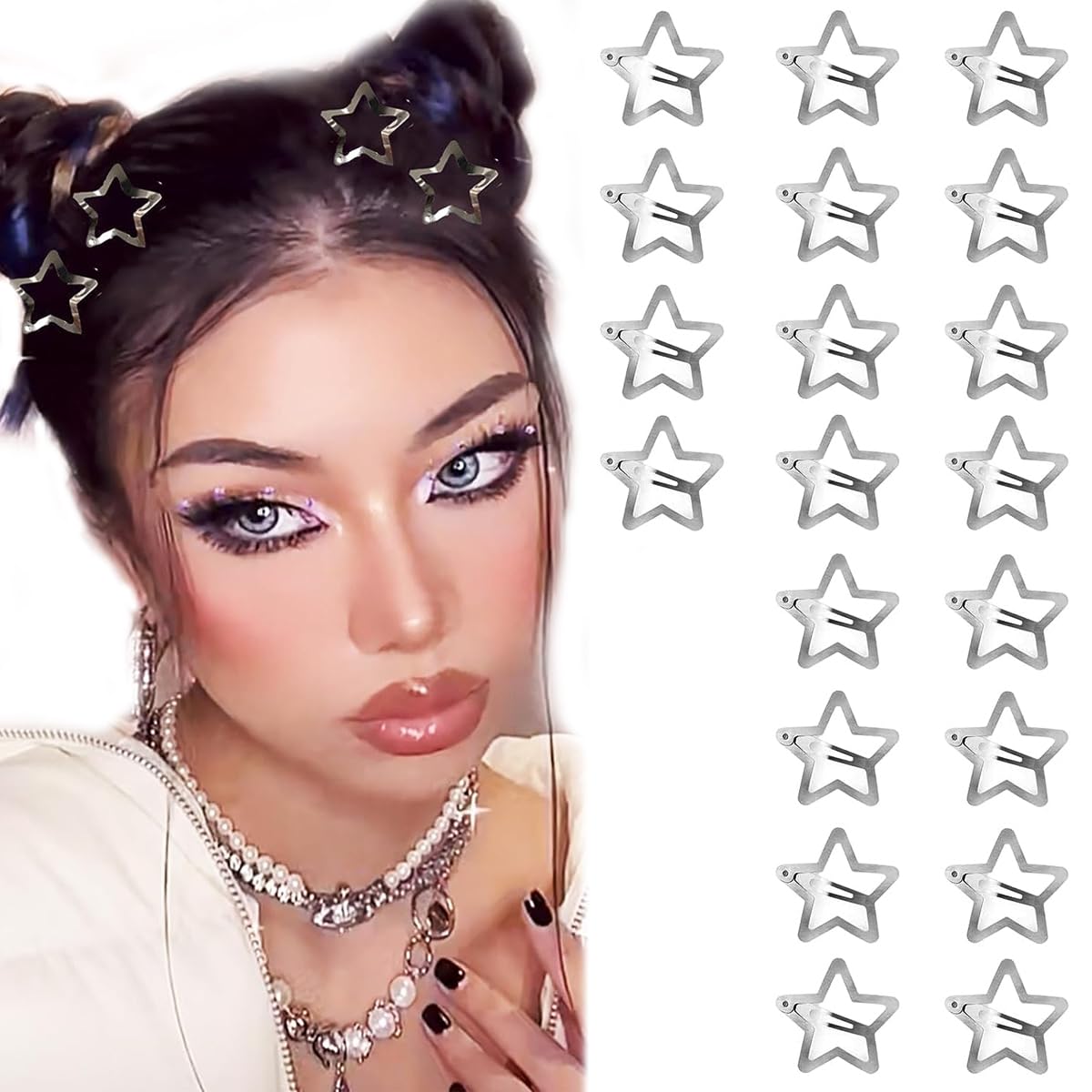 PALAY 30pcs Hair Clips for Girls Kids Color Y2K Stars Barrettes Cute Hair Clips for Women Teen Girls, Fashion Bangs Clip Hair Accessories PALAY 30pcs Hair Clips for Girls Kids Color Y2K Stars Barrettes Cute Hair Clips for Women Teen Girls, Fashion Bangs Clip Hair Accessories